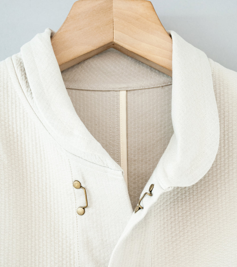 Seya 'Sashiko Jacket' (Oat Milk Sashiko Triple Cotton)