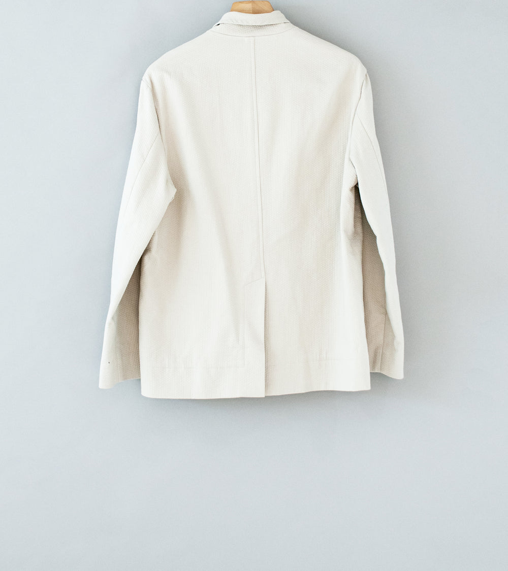 Seya 'Sashiko Jacket' (Oat Milk Sashiko Triple Cotton)