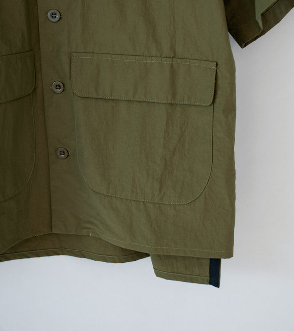 Nicholas Daley 'Aloha Shirt' (Olive Nylon Cotton)