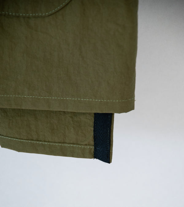 Nicholas Daley 'Aloha Shirt' (Olive Nylon Cotton)