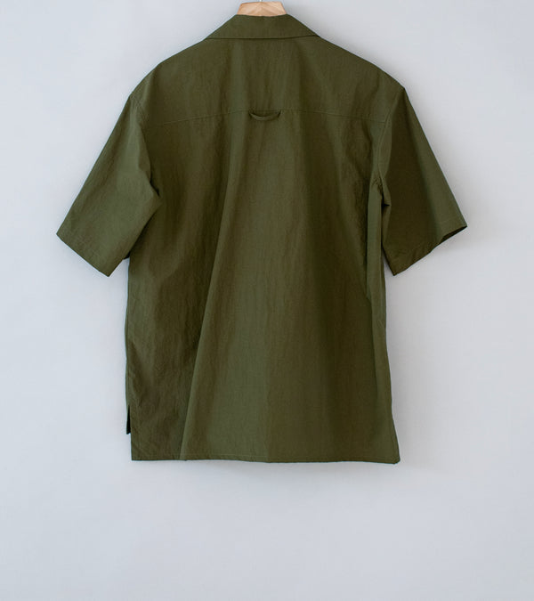 Nicholas Daley 'Aloha Shirt' (Olive Nylon Cotton)