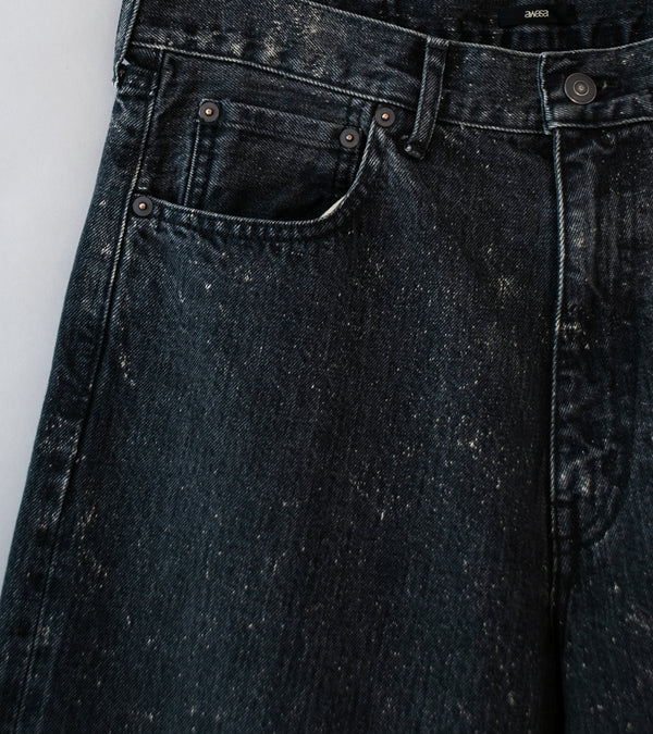 Awasa '5 Pocket Tapered Distressed Denim' (Meteor Black)