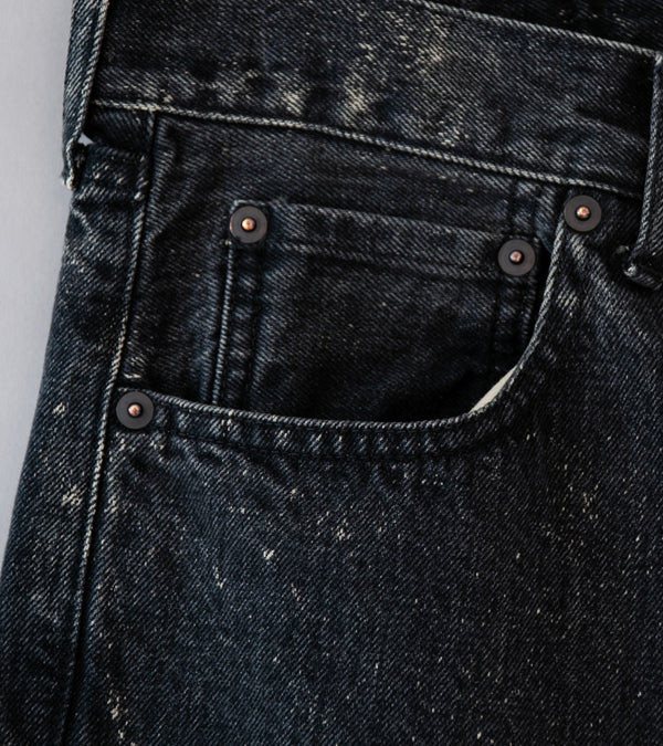Awasa '5 Pocket Tapered Distressed Denim' (Meteor Black)