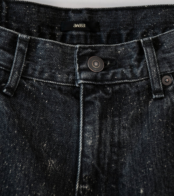 Awasa '5 Pocket Tapered Distressed Denim' (Meteor Black)