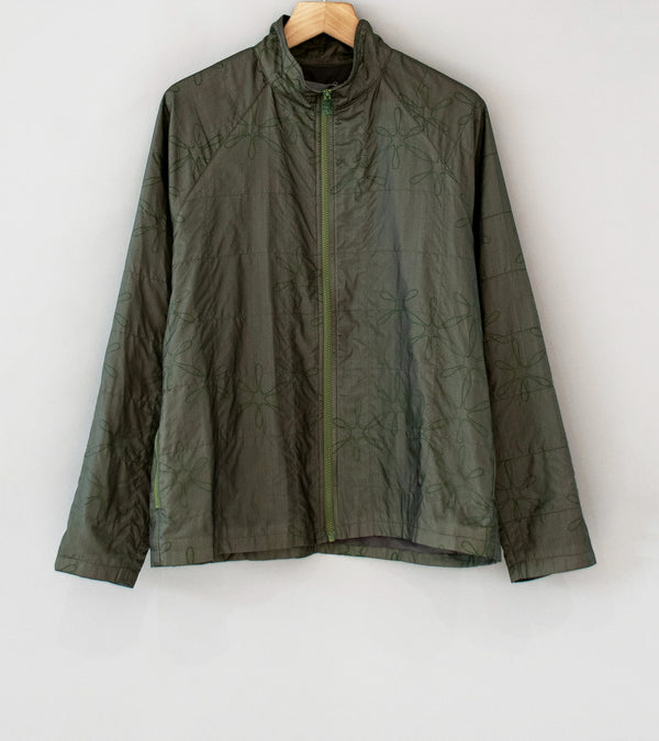 Sturla 'Grid Zip Up' (Grape Leaf White Grass Green Ripstop Nylon)