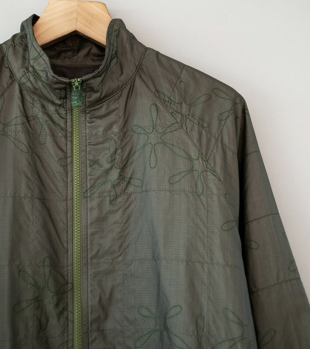 Sturla 'Grid Zip Up' (Grape Leaf White Grass Green Ripstop Nylon)