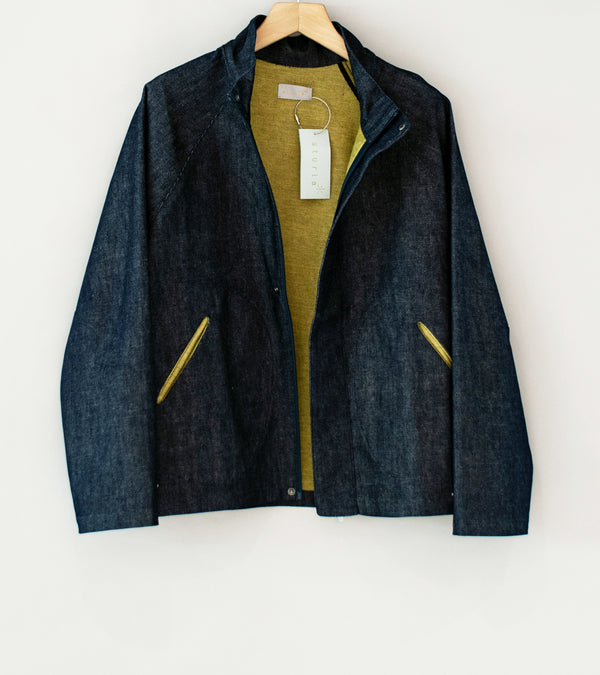 Sturla 'Incision Jacket' (Indigo Mustard Reverse Denim)