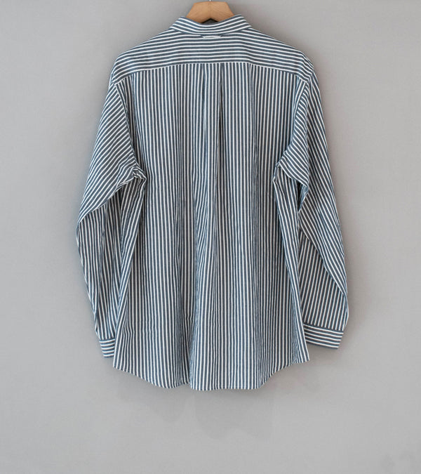Yaeca 'Button Shirt Wide' (Navy Stripe)