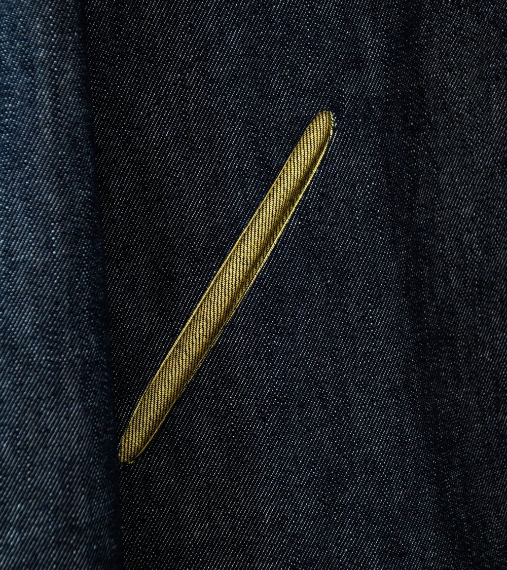 Sturla 'Incision Jacket' (Indigo Mustard Reverse Denim)