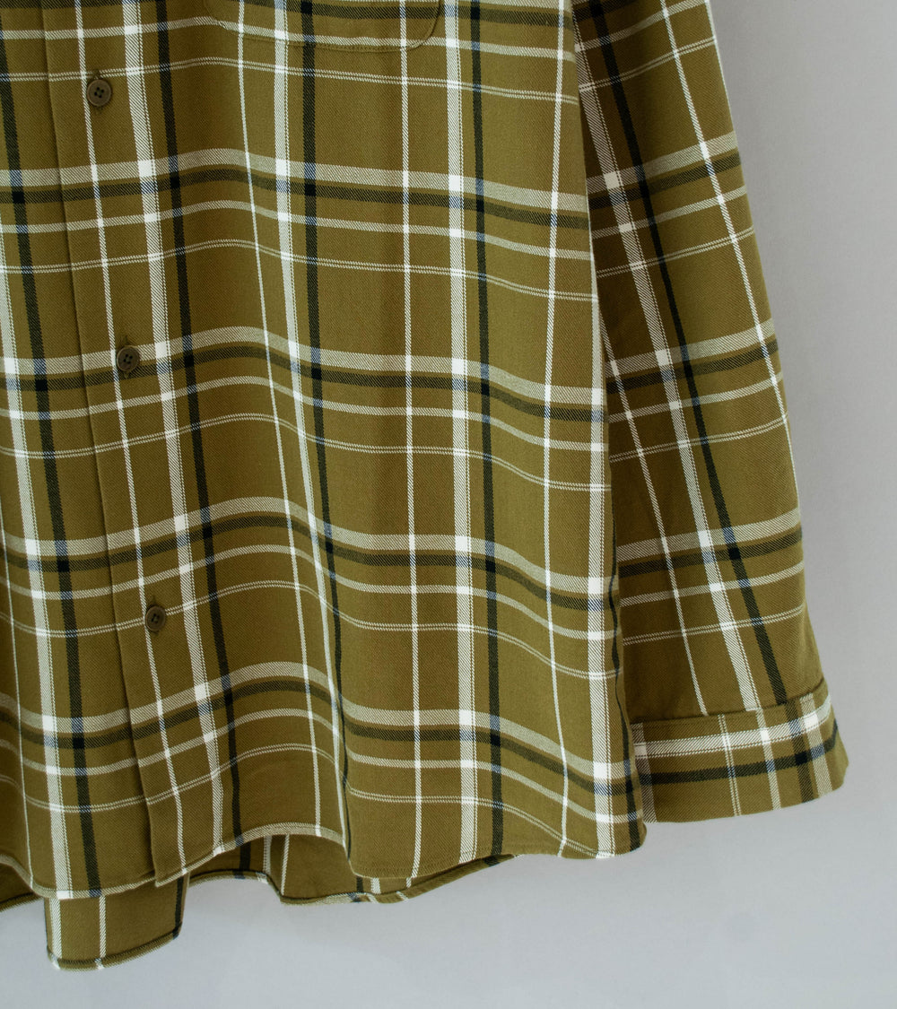 Yaeca 'Button Shirt Wide' (Olive Check)
