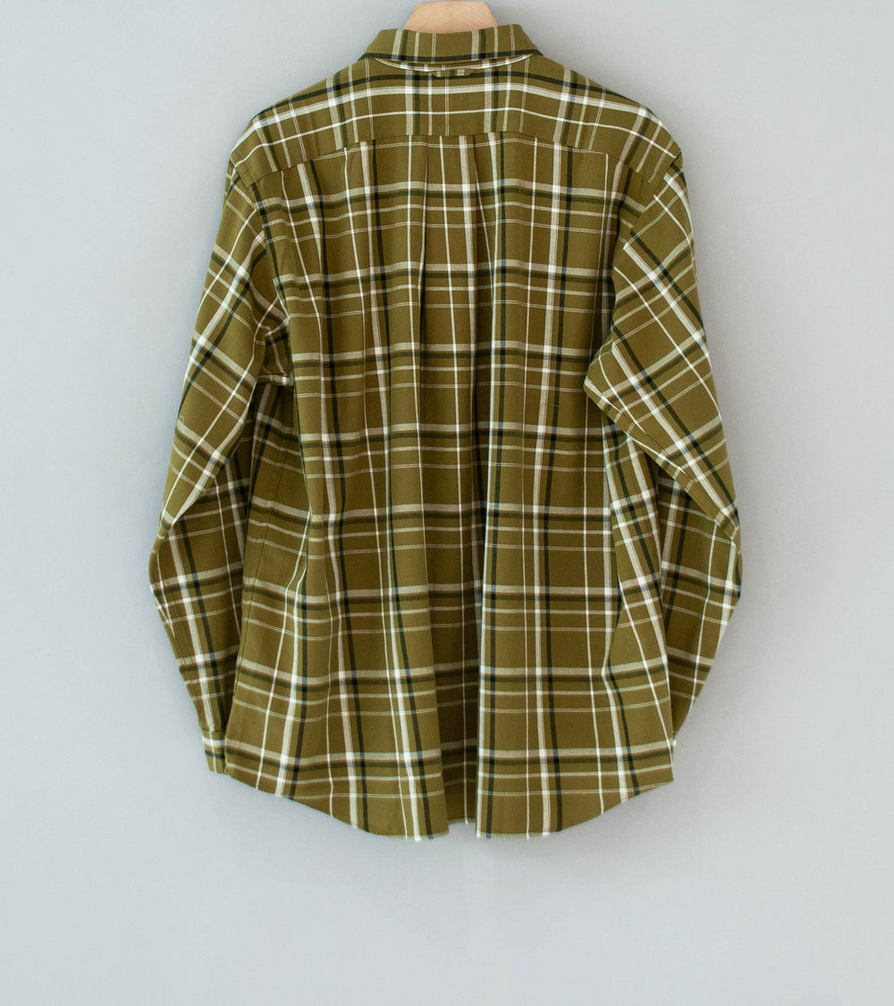 Yaeca 'Button Shirt Wide' (Olive Check)