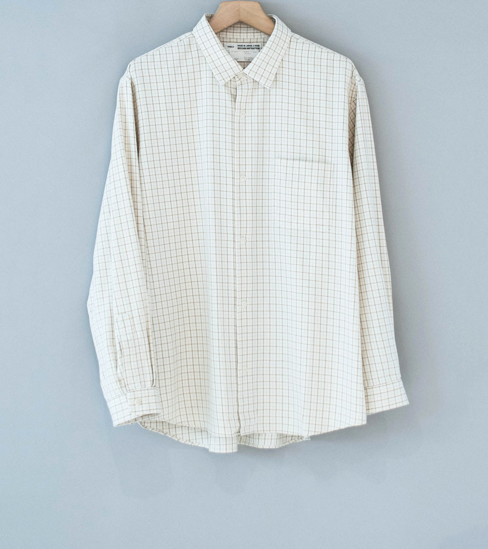 Yaeca 'Button Shirt Wide' (Brown Check)