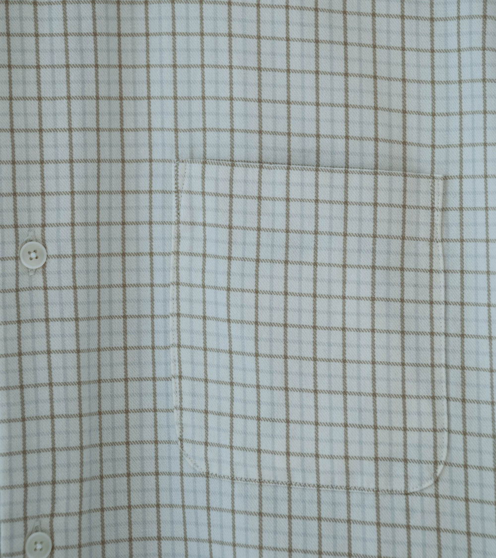 Yaeca 'Button Shirt Wide' (Brown Check)