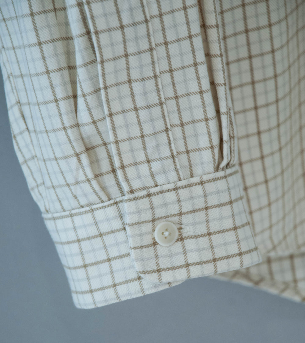 Yaeca 'Button Shirt Wide' (Brown Check)