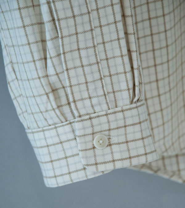 Yaeca 'Button Shirt Wide' (Brown Check)