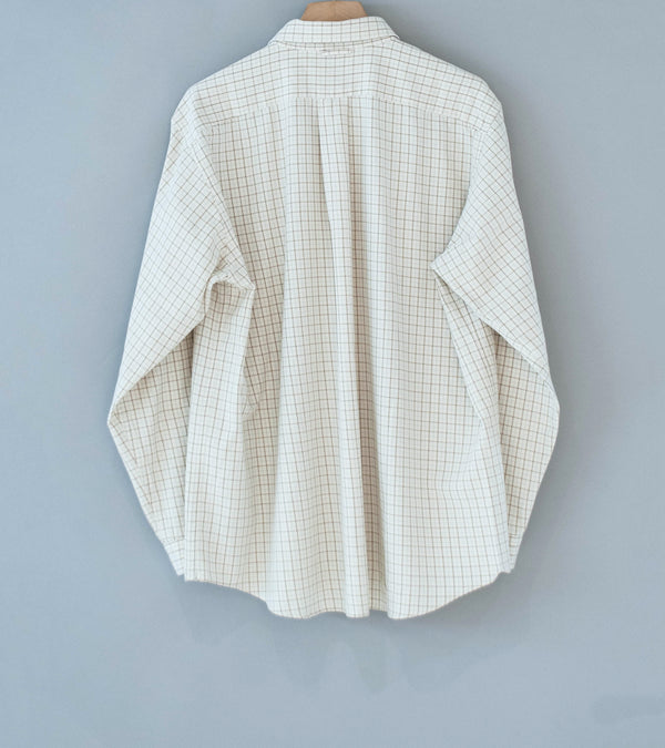 Yaeca 'Button Shirt Wide' (Brown Check)