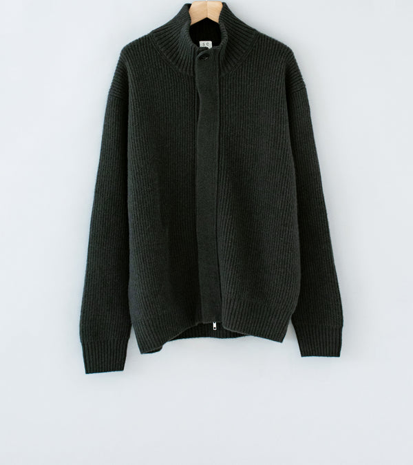 Seya 'Cloud Knit Blouson' (Crimson Grey 7GG Double Yak)