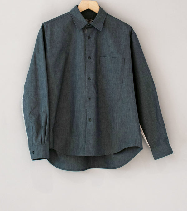 Sturla 'L/S Button Up Shirt' (Iron Gate Technical Cotton Canvas)