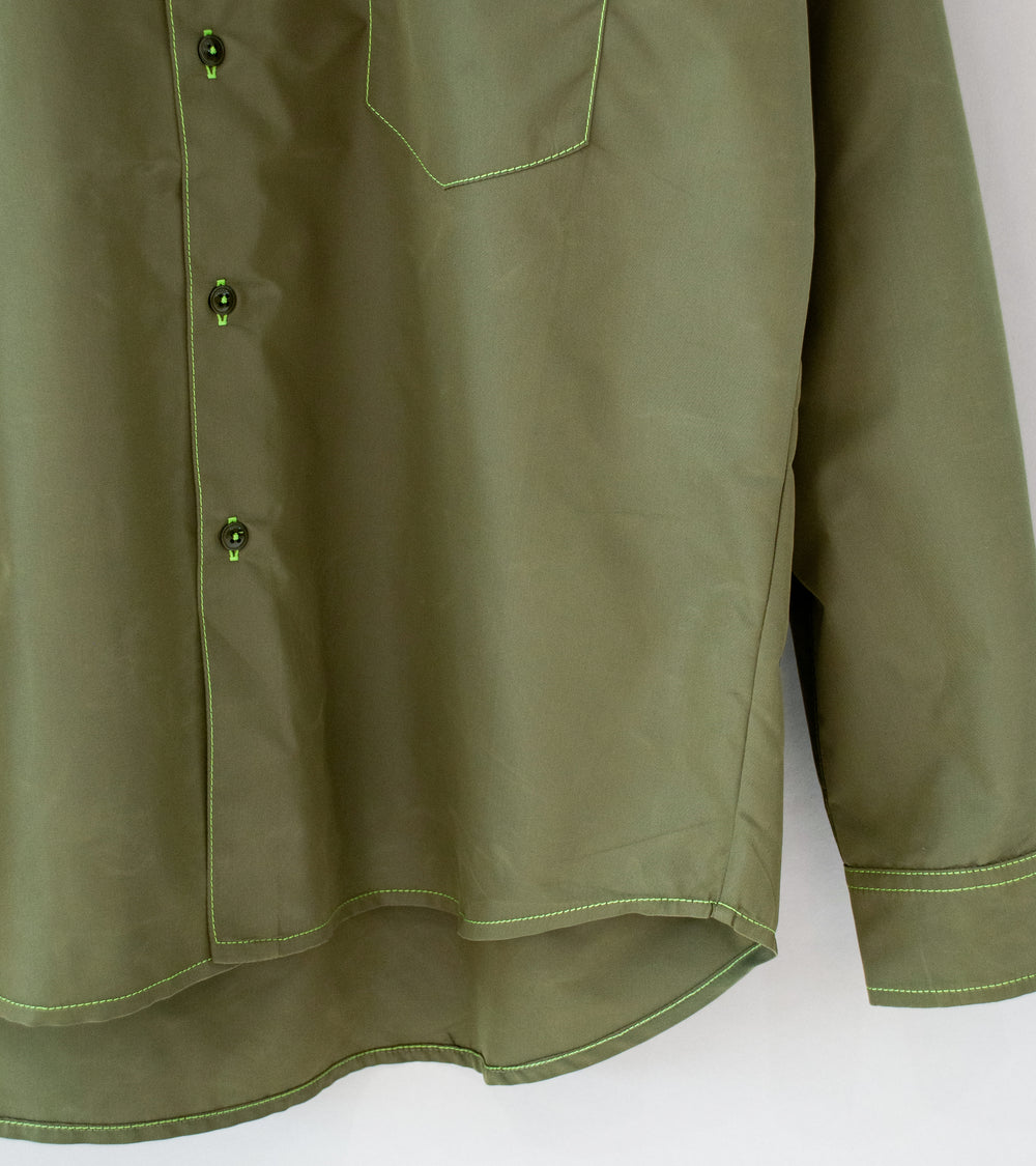 Sturla 'L/S Button Up Shirt' (Olive Shot Nylon)