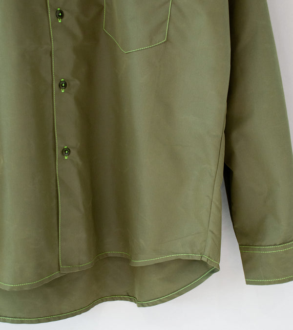 Sturla 'L/S Button Up Shirt' (Olive Shot Nylon)