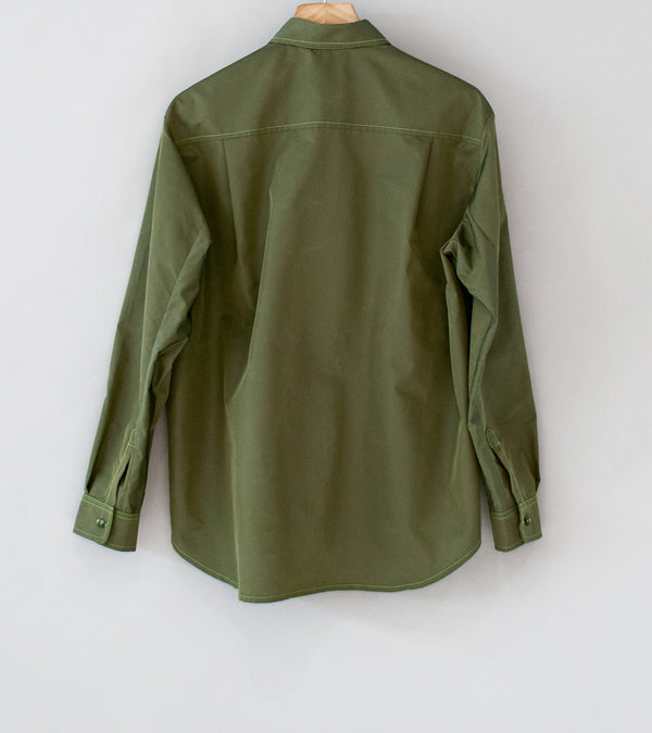 Sturla 'L/S Button Up Shirt' (Olive Shot Nylon)
