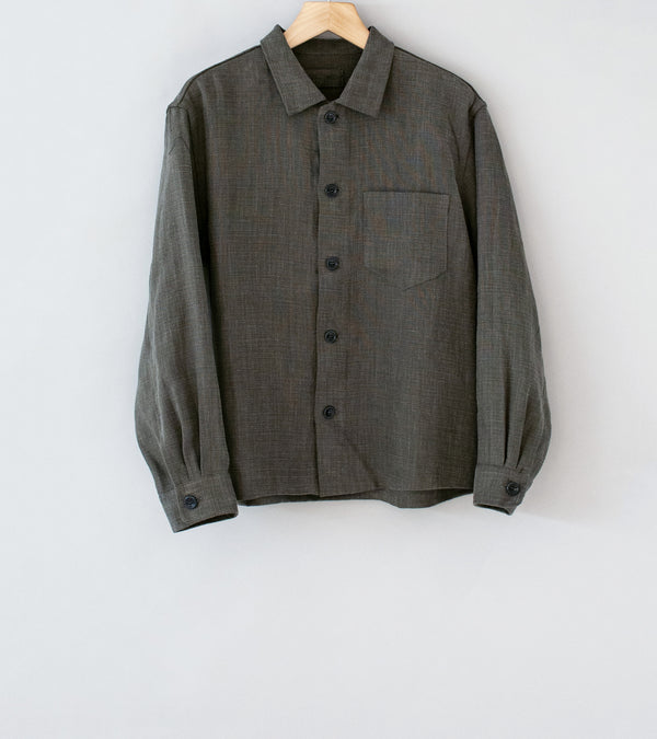 James Coward 'Travail Shirt' (Lead Belgian Linen)