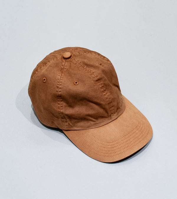 Auralee 'Product Dyed Finx Chino Cap Made by Kijimatakayu' (Light Brown)