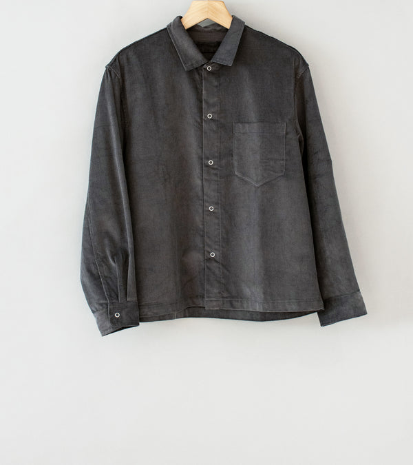 James Coward 'Workshop Shirt' (Charcoal Corduroy)