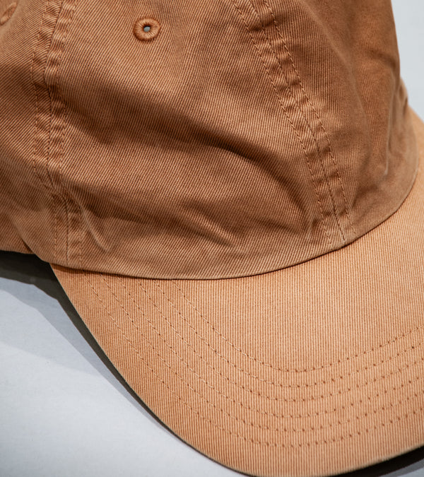 Auralee 'Product Dyed Finx Chino Cap Made by Kijimatakayu' (Light Brown)