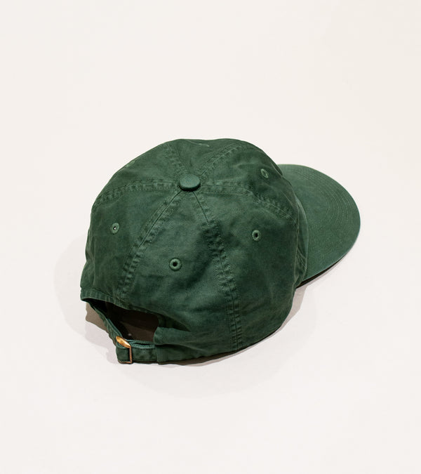 Auralee 'Product Dyed Finx Chino Cap Made by Kijimatakayu' (Dusty Green)