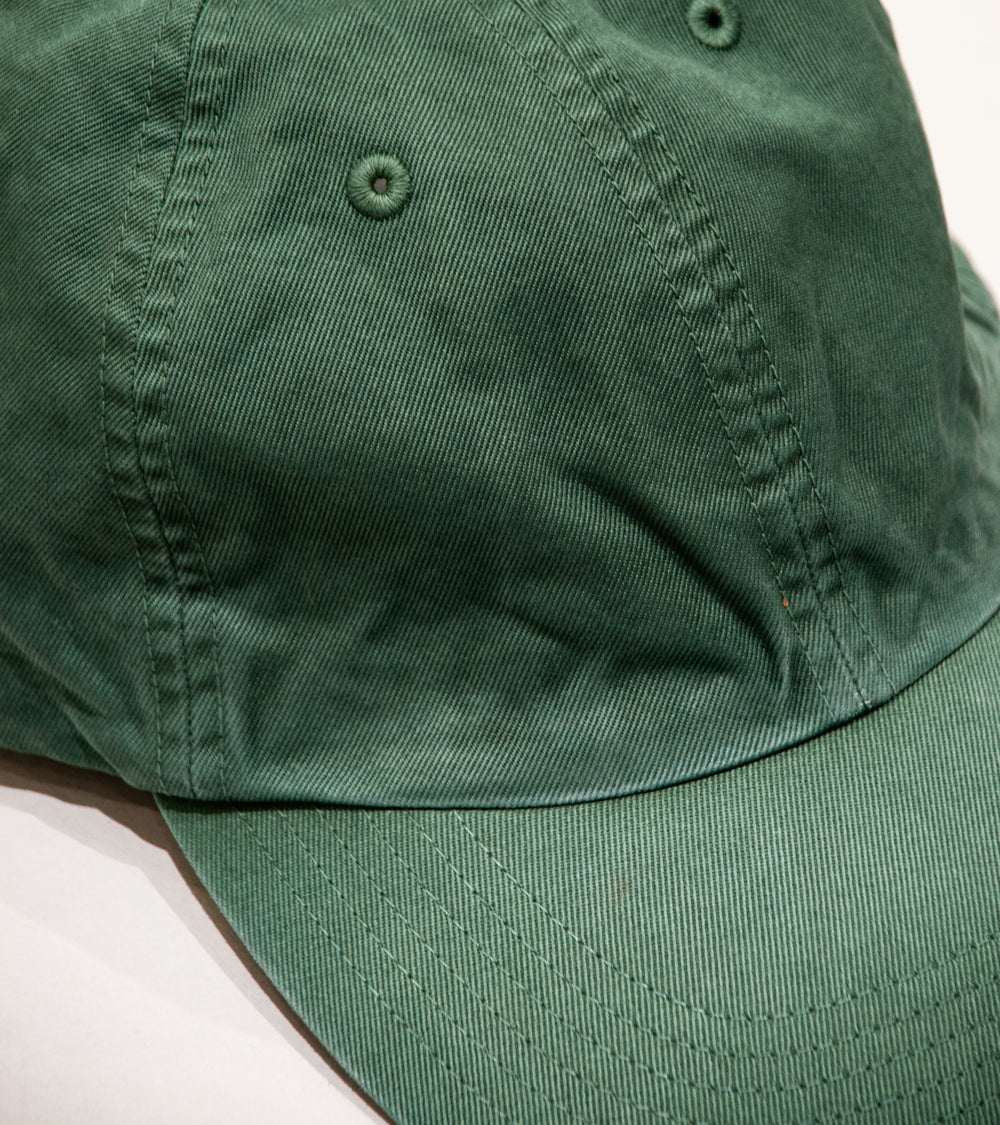 Auralee 'Product Dyed Finx Chino Cap Made by Kijimatakayu' (Dusty Green)