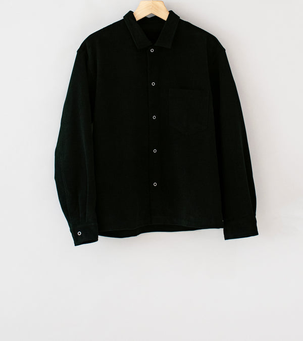 James Coward 'Workshop Shirt' (Black Moleskin)