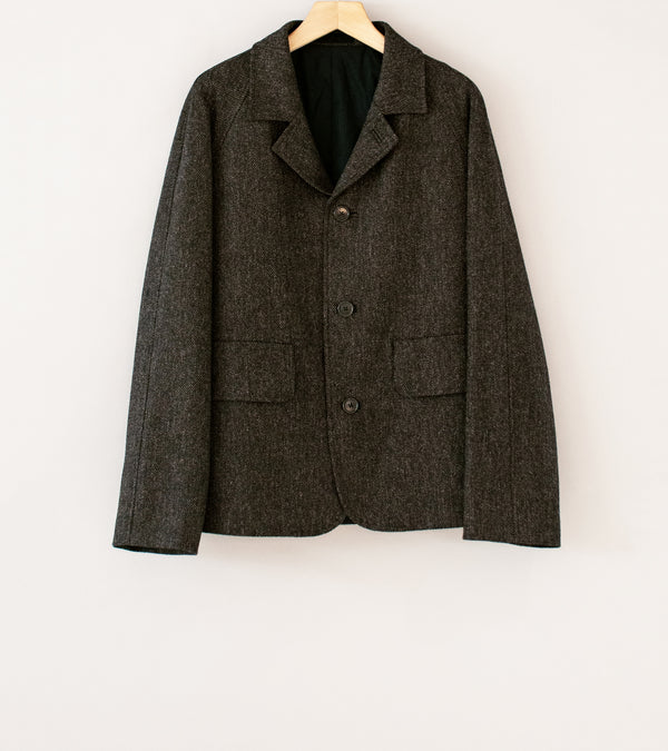 Margaret Howell 'Raglan Blazer' (Brown Compact Wool Twill)