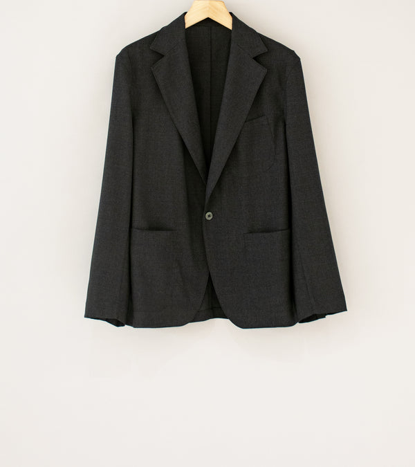 Stoffa 'Single Breasted Shirt Jacket' (Charcoal 3 Ply Wool)