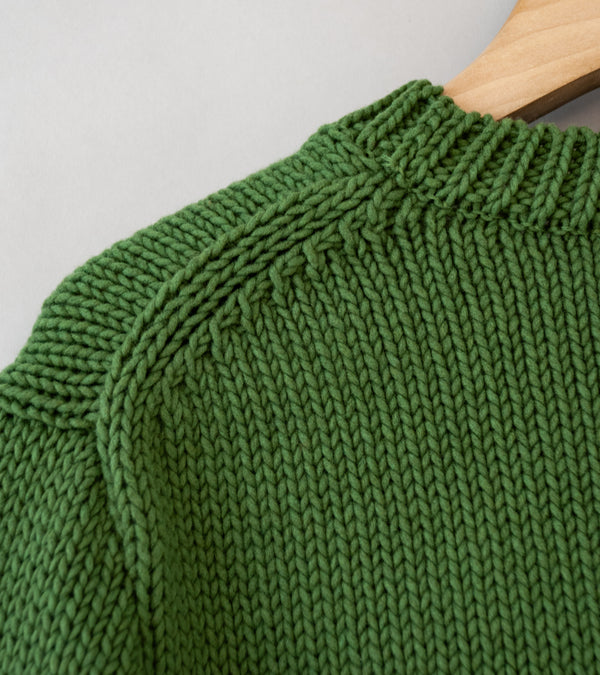 Auralee 'Wool Cashmere Felted Knit Cardigan' (Olive)