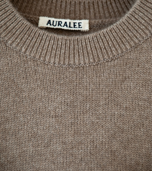 Auralee 'Baby Cashmere Knit P/O' (Natural Brown)