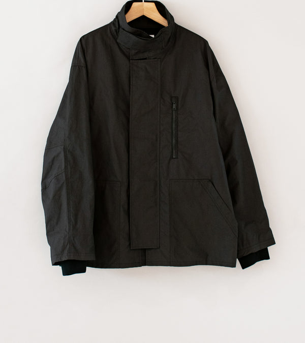 Margaret Howell 'MHL Firemans Coat' (Ebony Coated Cotton Plainweave)