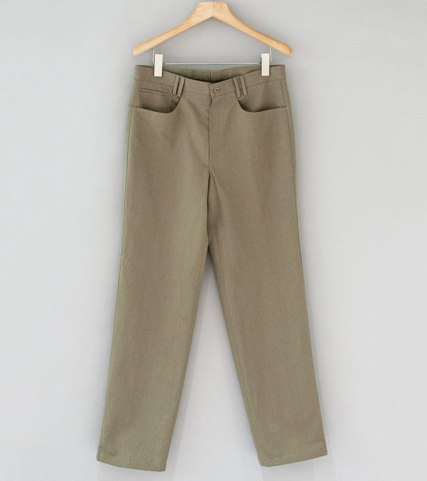 Stoffa '5 Pocket Washable Trouser' (Taupe Cotton Linen Twill)