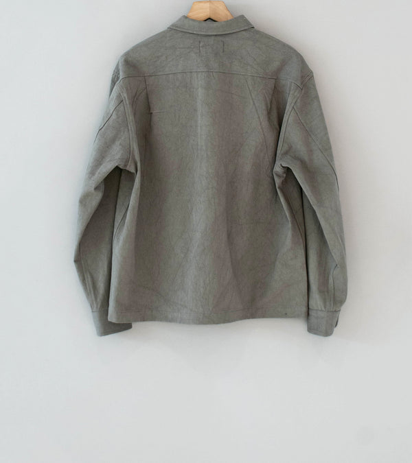 James Coward 'Travail Shirt' (Grey Satin Drum Cotton)