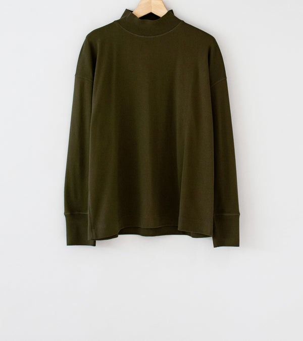 Margaret Howell 'MHL Mock Neck Thermal' (Bark Heavy Cotton Rib)