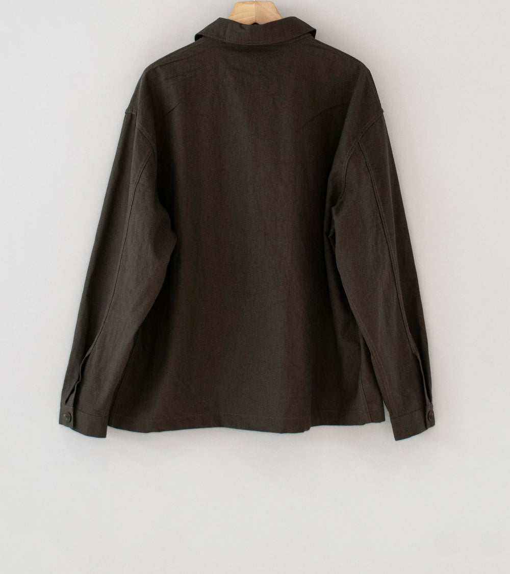 James Coward 'Signal Shirt' (Dark Brown Overdye Canvas)