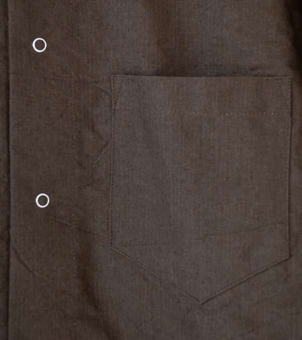 James Coward 'Workshop Shirt' (Brown Linen Washi)