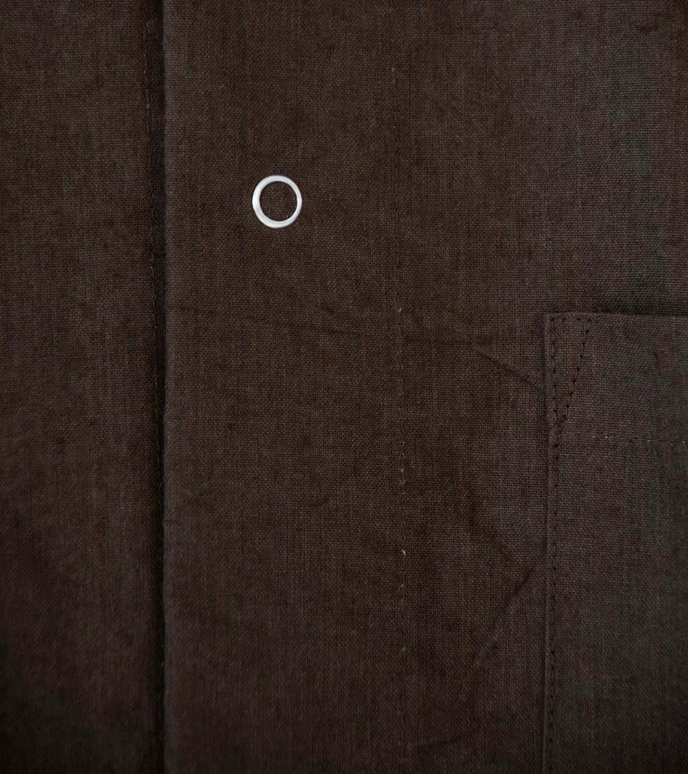 James Coward 'Workshop Shirt' (Brown Linen Washi)