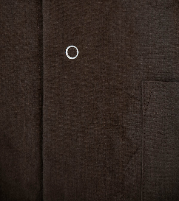 James Coward 'Workshop Shirt' (Brown Linen Washi)