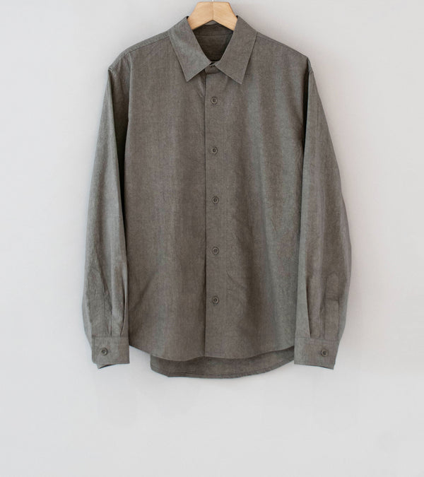 James Coward 'Filter Shirt' (Grey Typewriter Drum Cotton)