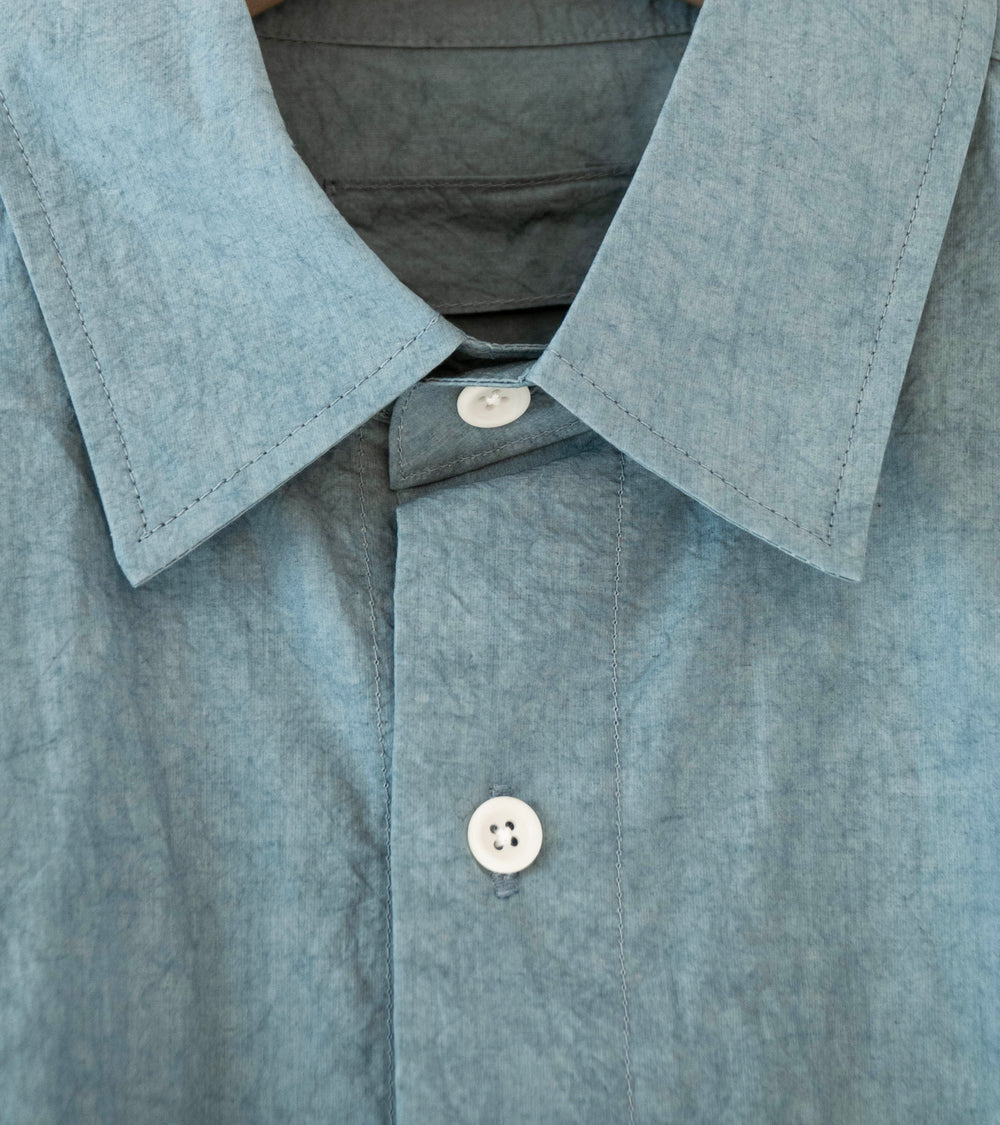 James Coward 'Short Sleeve Shirt' (Blue Typewriter Drum Cotton)