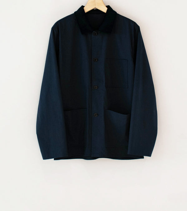 Velardi 'Lightweight Poplin Utility Jacket' (Navy Cotton Nylon)